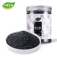 小鐘工坊 炒熟黑芝麻220g 農家自種熟即食五谷雜糧黑芝麻糊原料