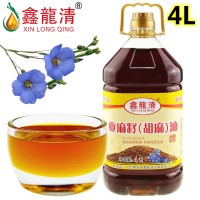 亞麻籽油4L熱榨胡麻油月子孕產(chǎn)婦嬰兒植物食用糧油鑫龍清廠(chǎng)家直銷(xiāo)