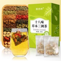 十八味三調茶玉米須桑葉茶青錢(qián)柳葉苦瓜山楂梔子三絳茶現貨批發(fā)